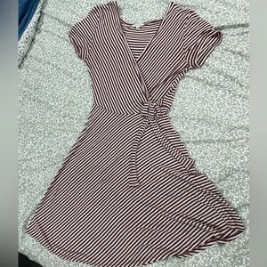 Rolla Coster Maroon and White Striped Top